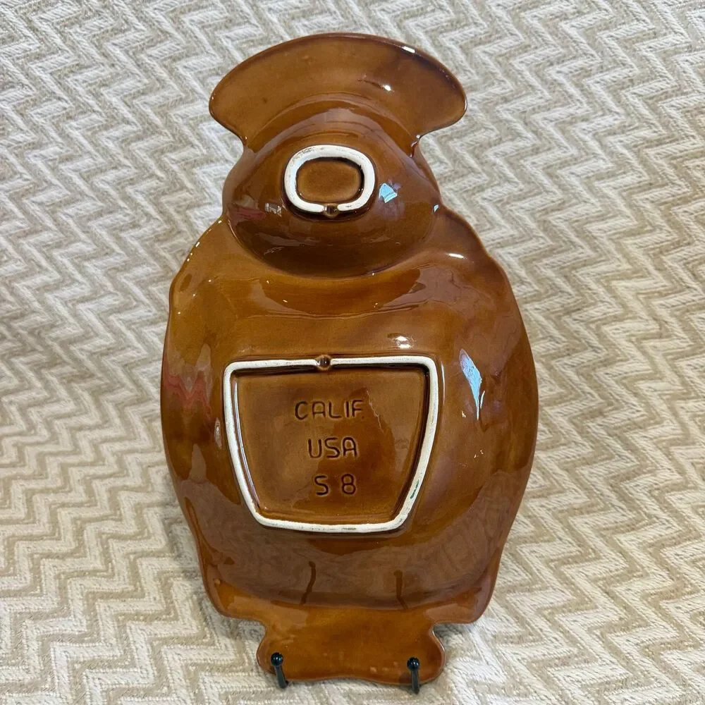 Vintage California Pottery Chef Onion Soup Dip Recipe Platter
